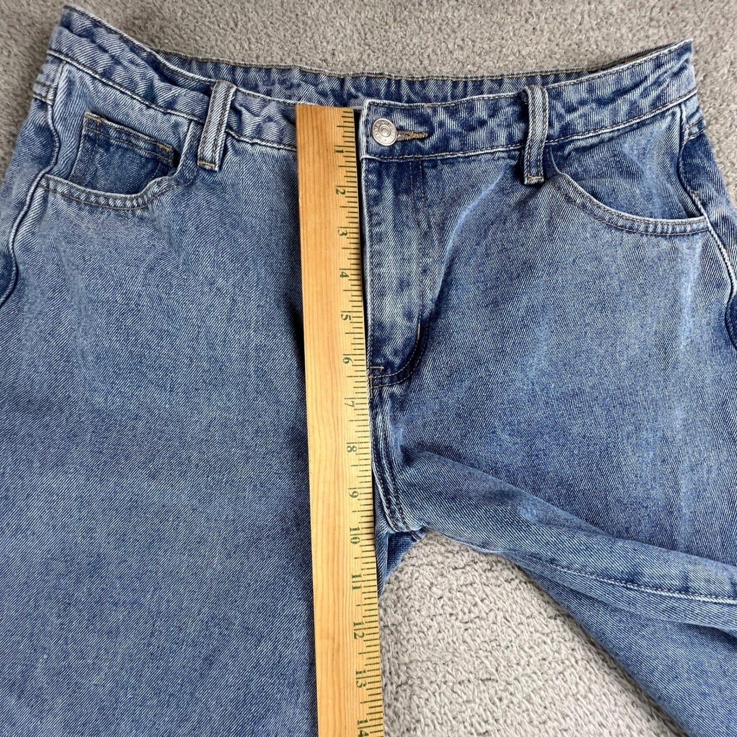 Y2K Wide Jeans Womens 4 Straight Leg Denim Casual Streetwear Grunge Walter Baker