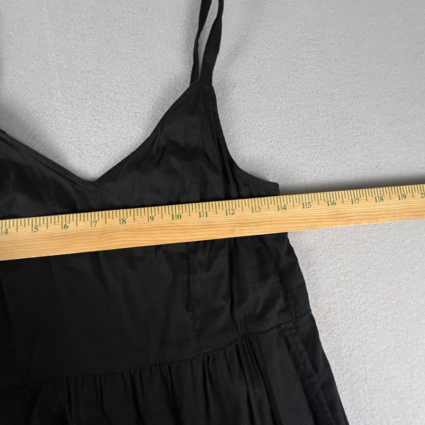 Old Navy Cami Maxi Dress XS Black Tiered Katherine Cotton Blend Summer Boho