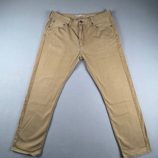 Denizen Levi's 288 Taper Fit Pants Mens 34x29 Tan Khaki Chino Casual Workwear