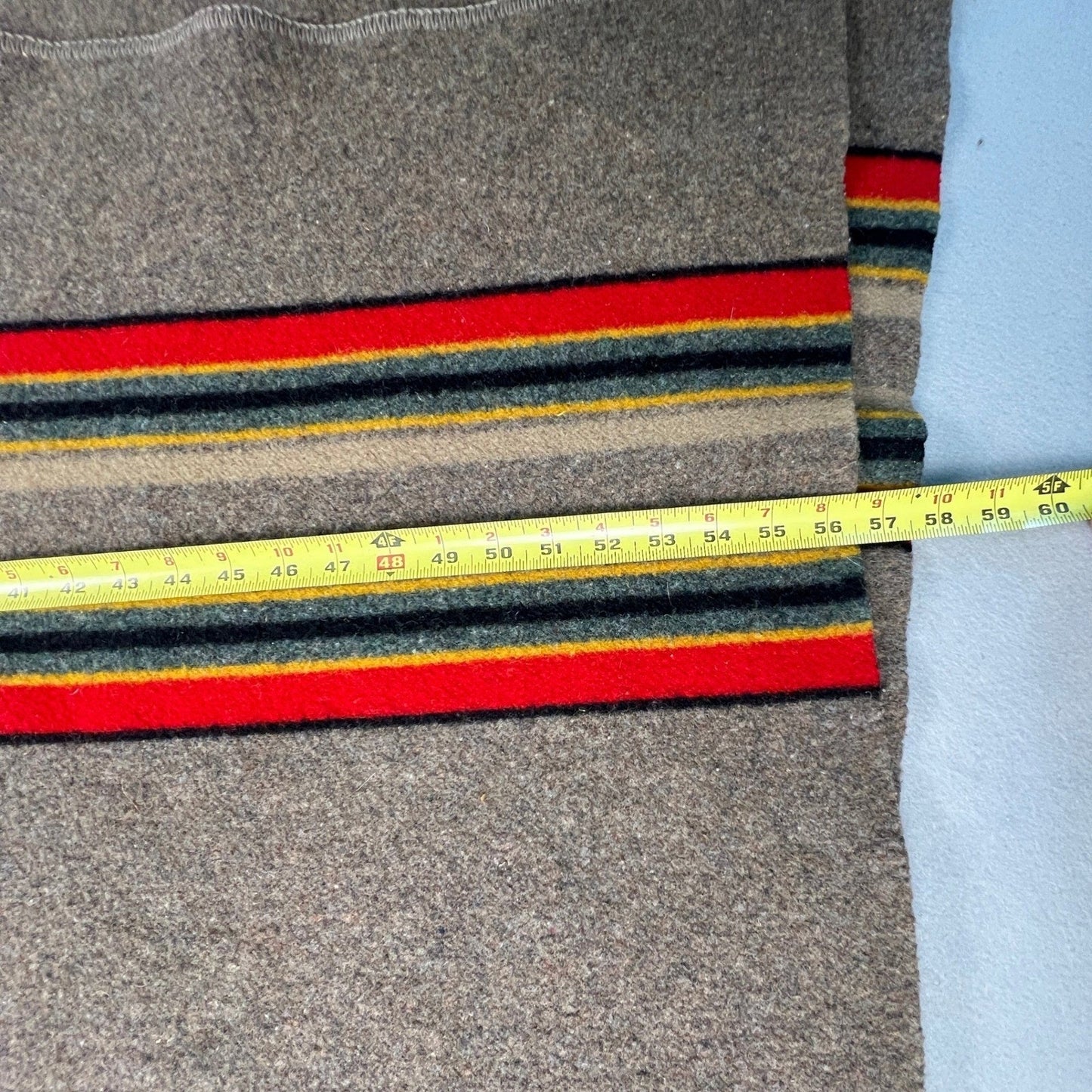 VTG Pendleton Home Collection Wool Yakima Camp Blanket Mineral Umber Stripe