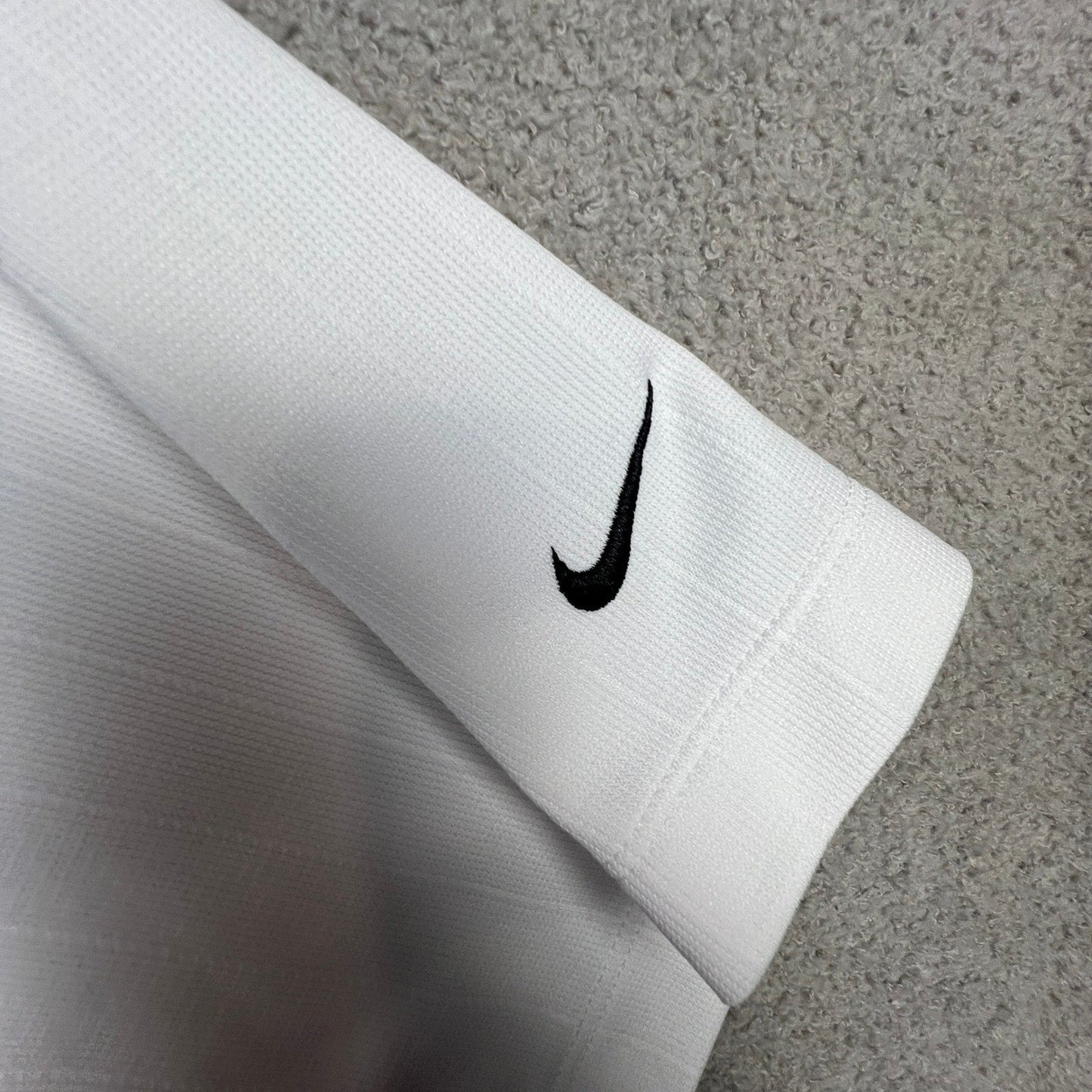 Nike Golf Dri Fit White Mens Polo Large Shirt Embroidered Unum Logo