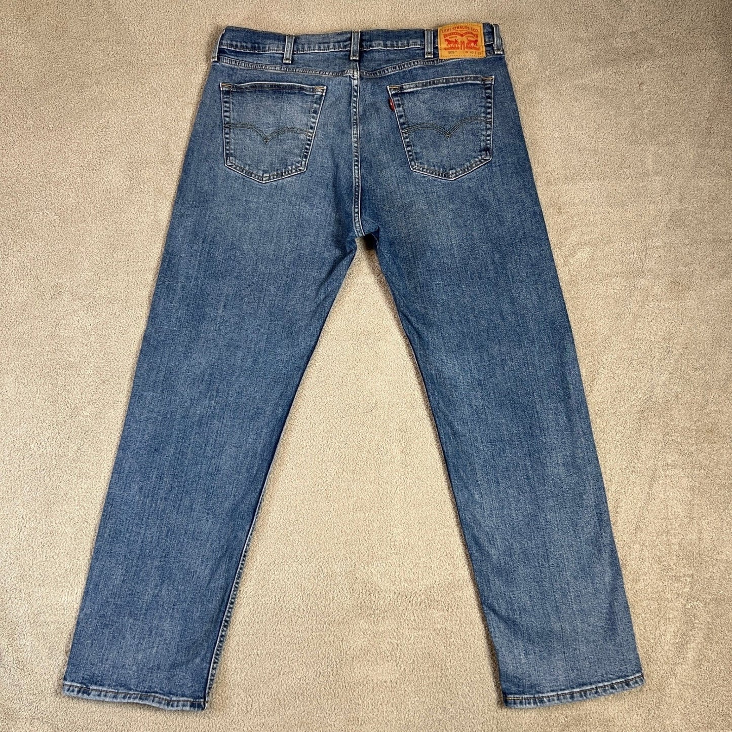 Levi's 505 Jeans Men's 40x32 Blue Denim Stretch Straight Leg