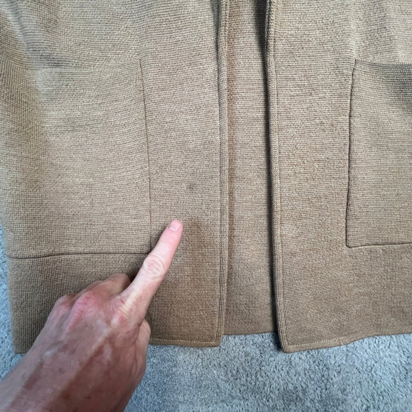 J.Crew Cardigan 100% Merino Wool Extra Small Blazer Sweater Sophie Camel Tan