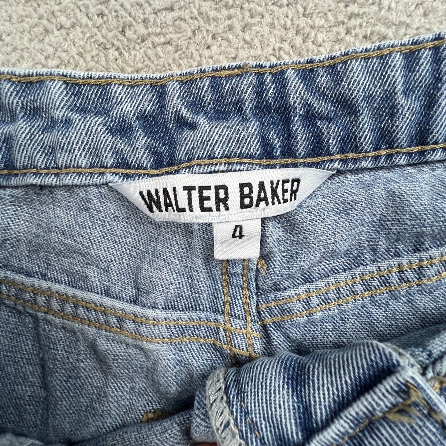 Y2K Wide Jeans Womens 4 Straight Leg Denim Casual Streetwear Grunge Walter Baker