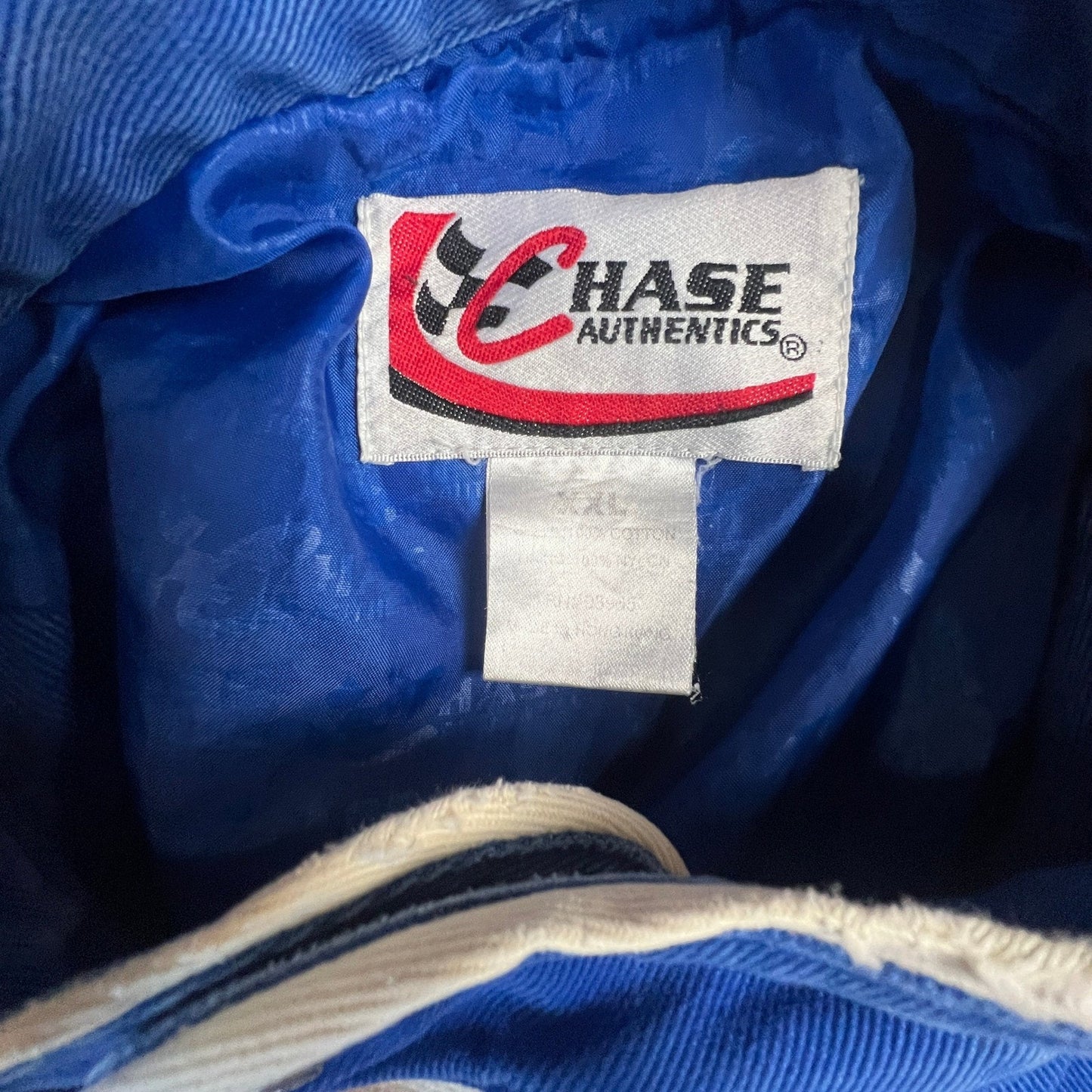 Chase Authentics NASCAR Mens XXL Legends Signature Jacket Blue Cotton Twill