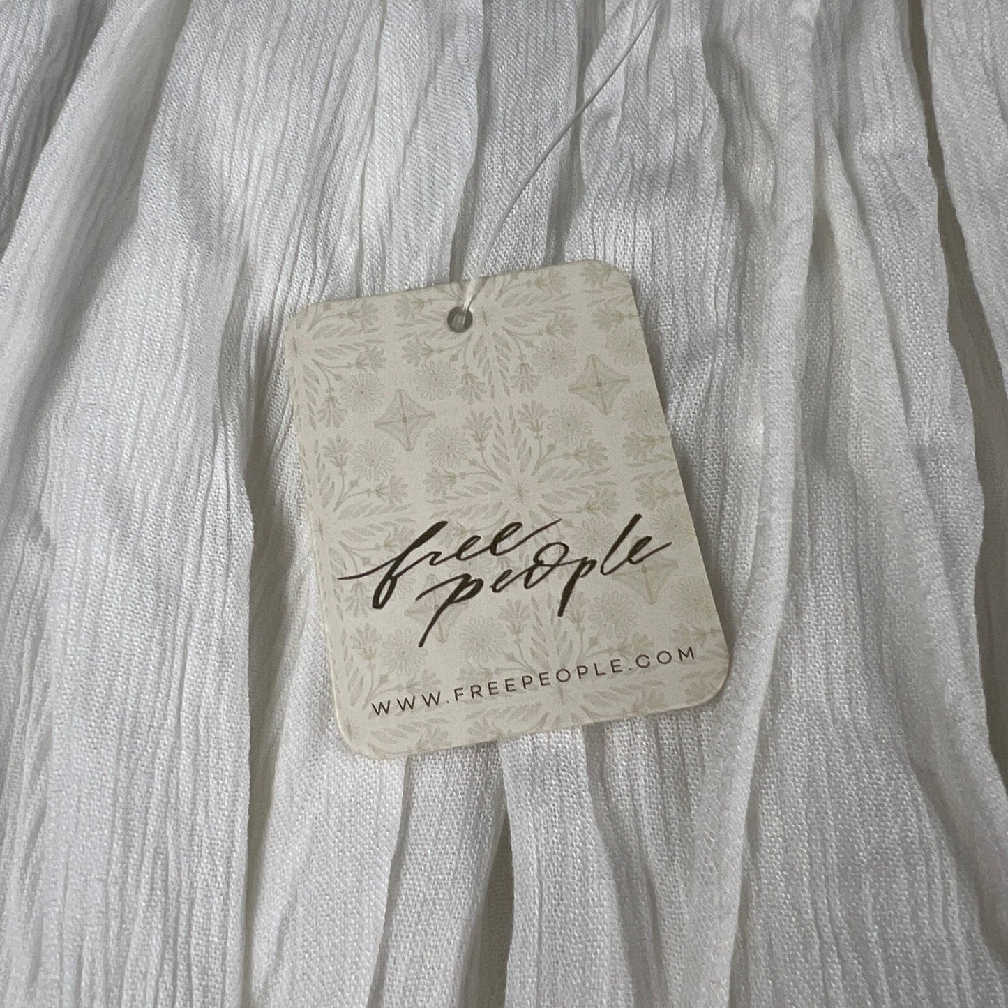 NWT Free People Maxi Dress XS Ivory White Lace Ruffle Halter Boho Summer Wedding