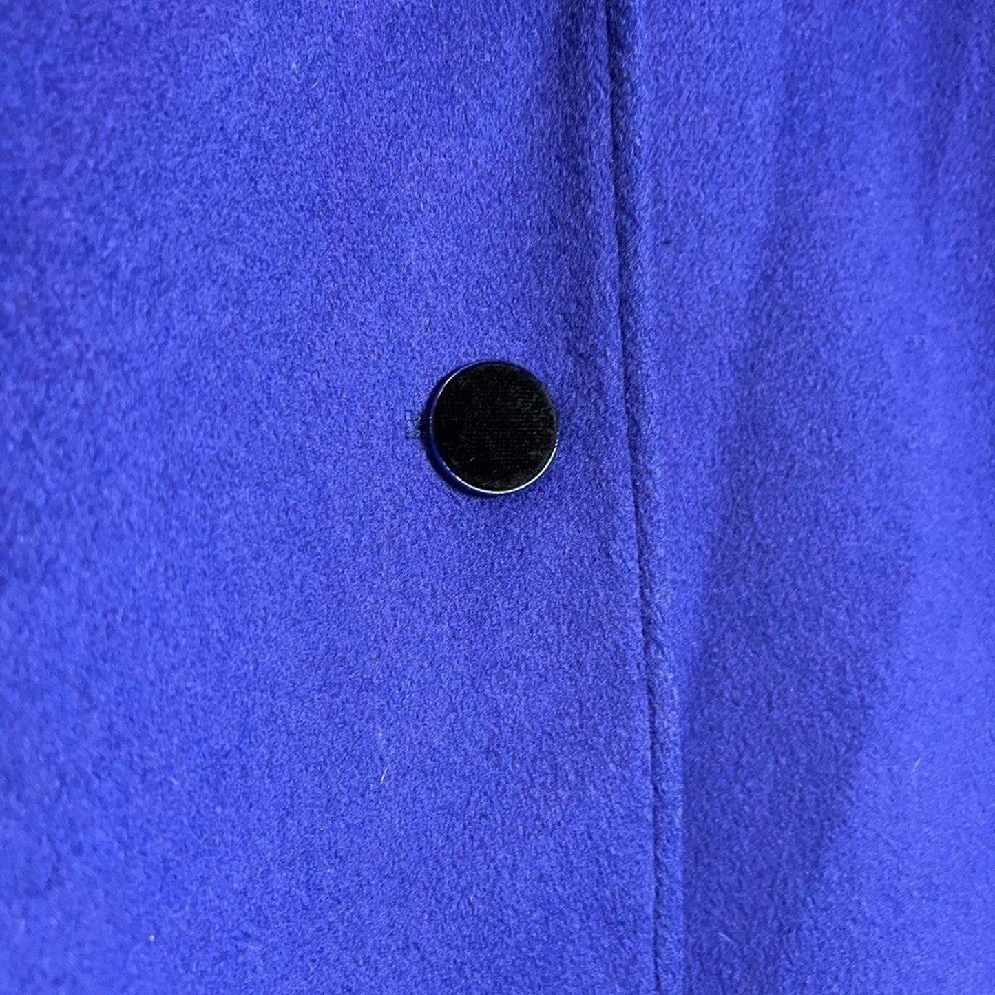 Princess Royalcore Swing Women's Blue Wool Coat Velvet Collar Size 10