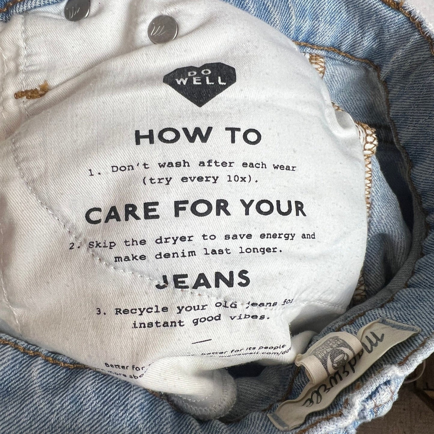 Madewell Jeans Womens 27 The Perfect Vintage Jean Light Wash Distressed Denim