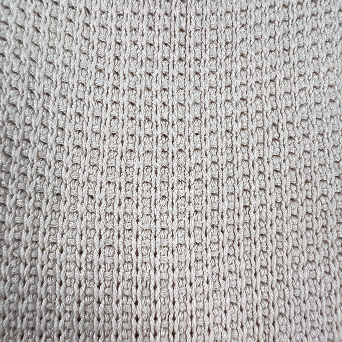 Cicard Knit Tank Top Womens Medium Beige Ruffle Peplum Pointelle Minimalist