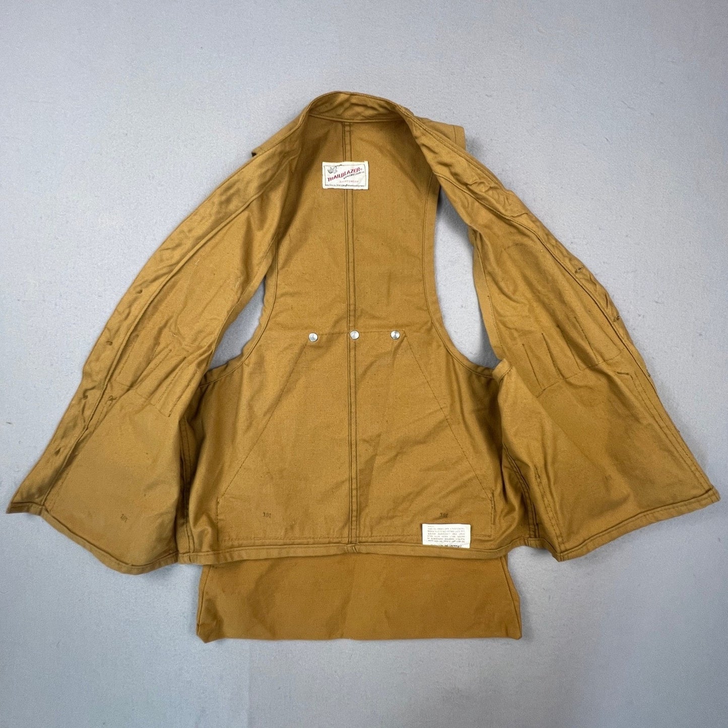 Trailblazer Winchester Hunting Vest Mens L Tan Canvas Minnesota Safety Vintage