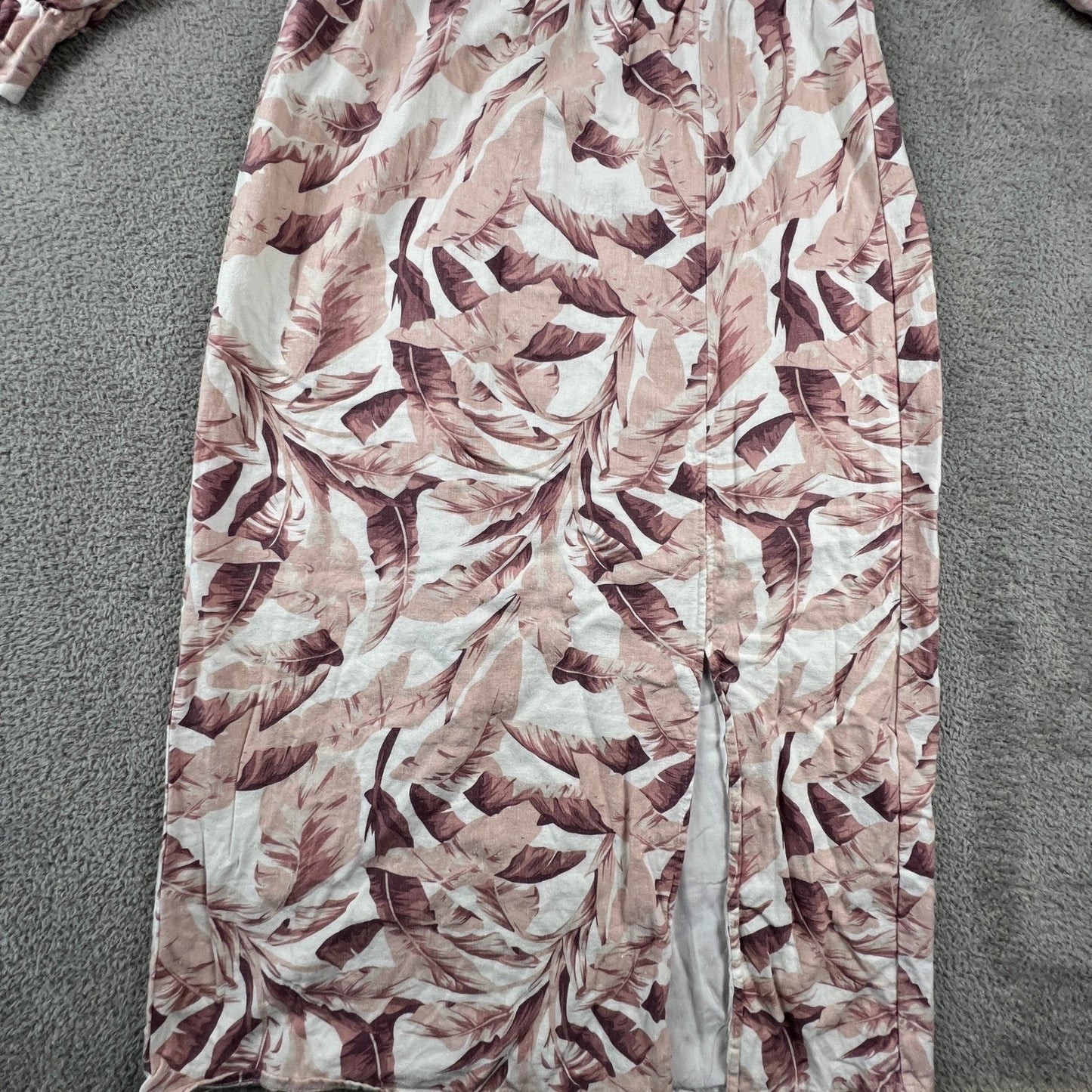 Costal Cowgirl Smocked Linen Blend Maxidress Womens Medium Resort