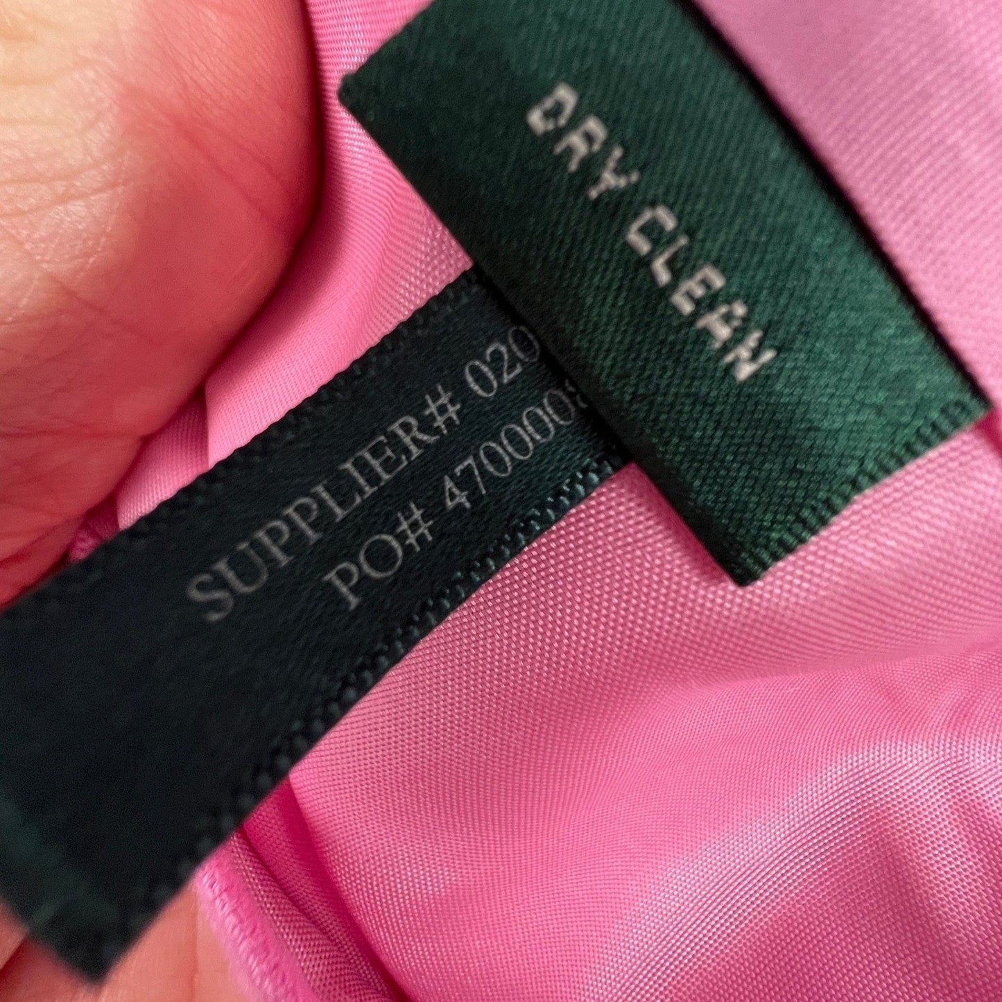 Lauren Ralph Lauren Blazer Women 12 Pink 100% Linen 2Button Career Jacket Office