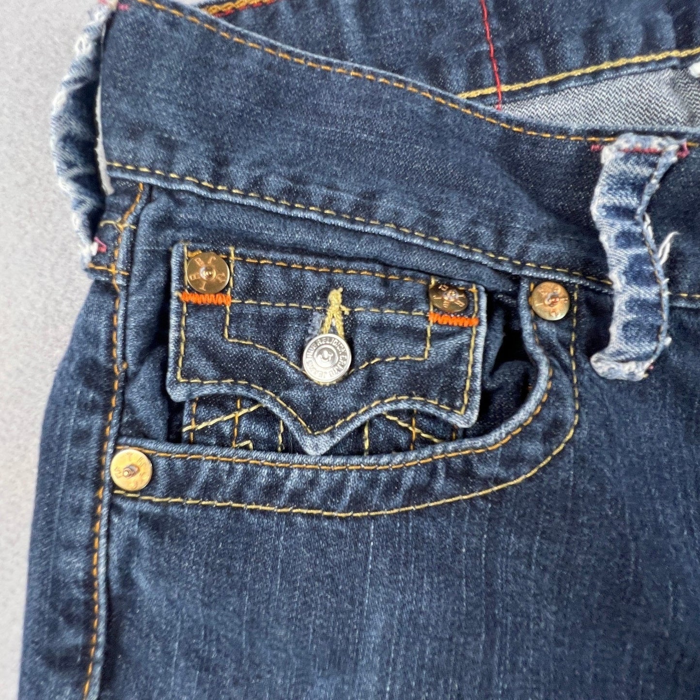 True Religion Skinny Jeans Womens 25 Dark Wash Low Rise Horseshoe Y2K Denim