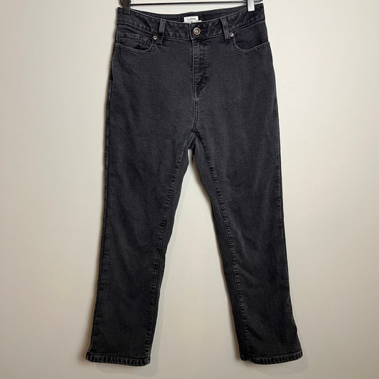 L.L. Bean Insulated Jeans Women's Size 10 P Classic Fit Dark Wash Straight Leg