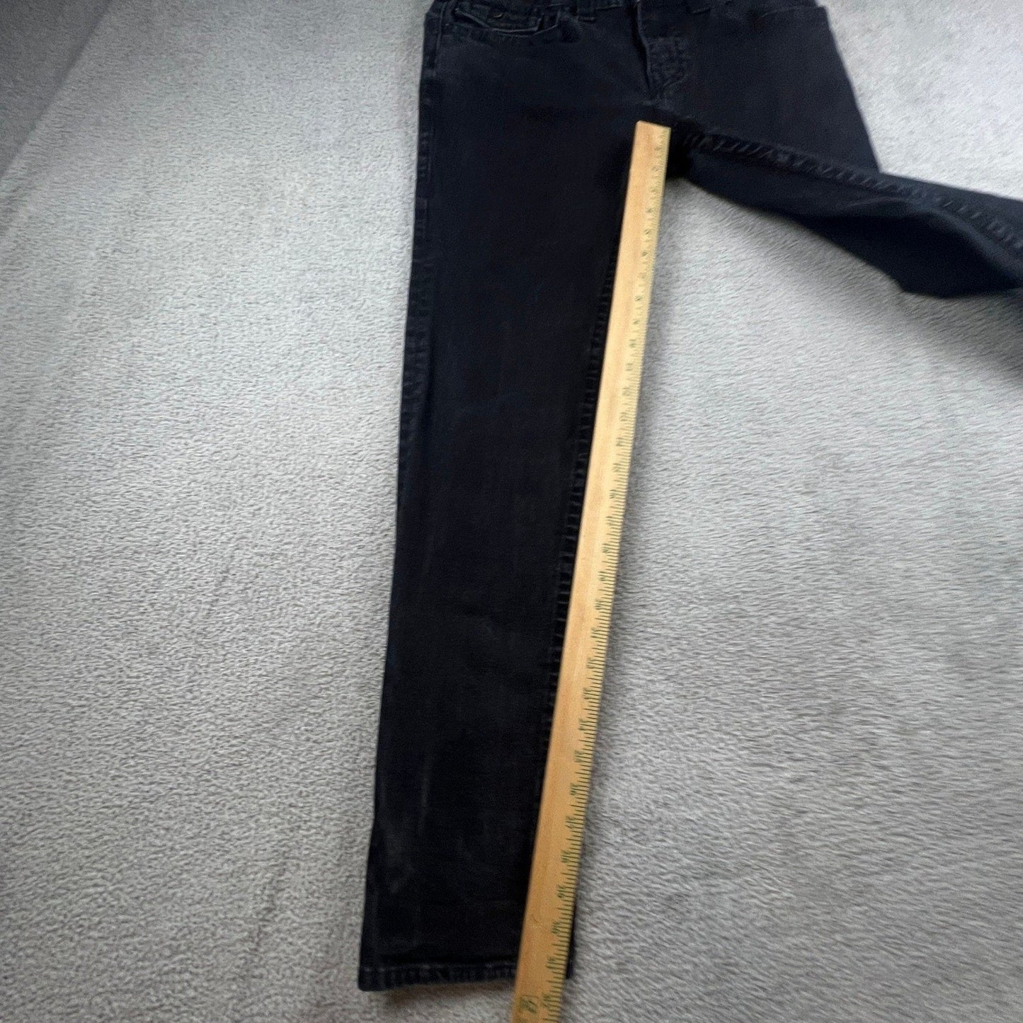 True Religion Skinny Jeans Mens Size 33 Rocco Flap Faded Black