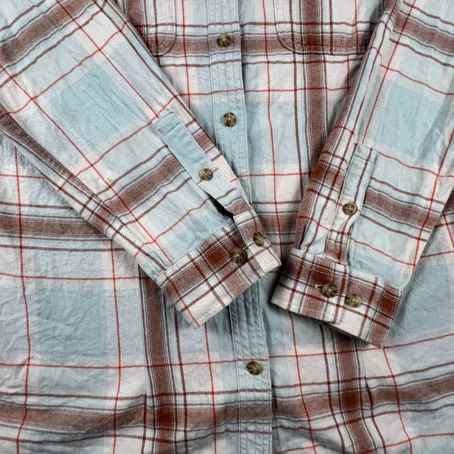Duluth Trading Co Flannel Shirt Womens XL Lumberjack Grunge Free Swingin Outdoor