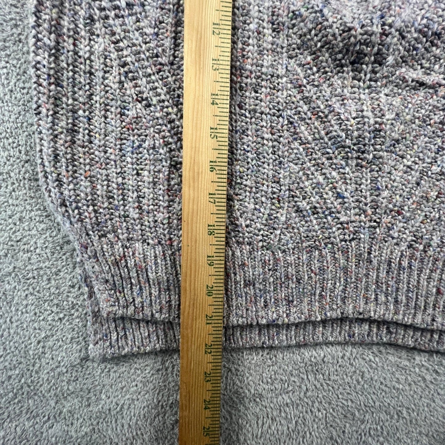 Madewell Womens Turtleneck Sweater Grey Confetti Marl Silk Wool Blend Comfy Cozy