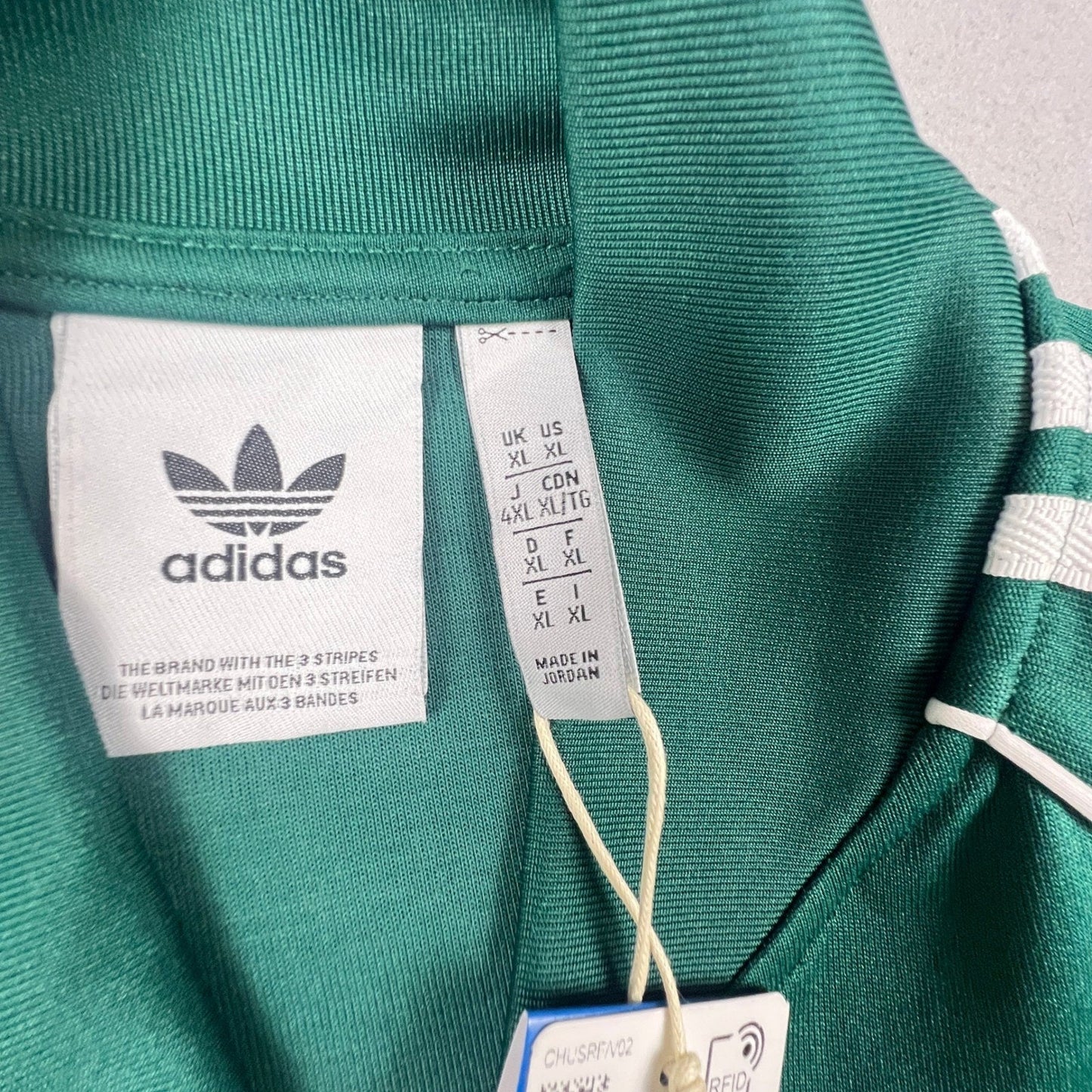 Adidas SST Track Top Mens XL Green 3-Stripe Full Zip Jacket IR9863 Originals