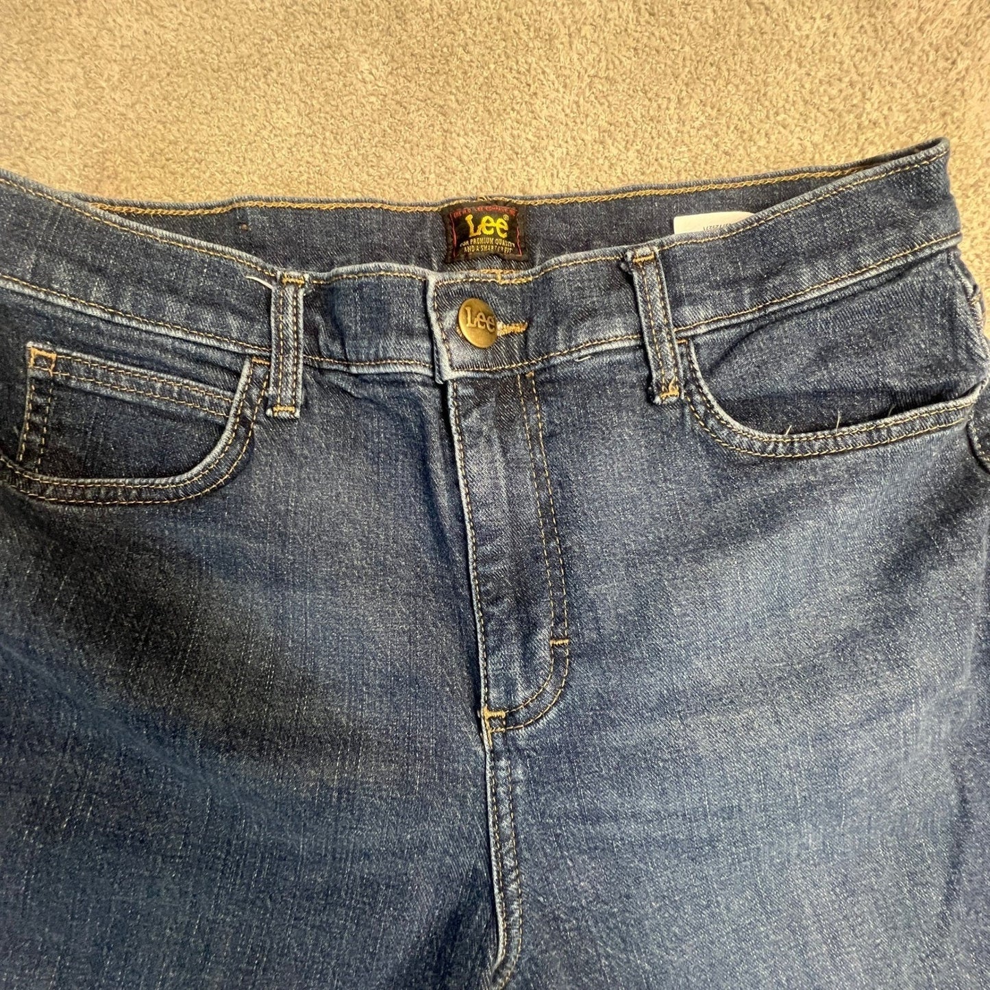 LeeJeans Flare Leg Women's Size 10 Dark Wash High Rise Denim Short