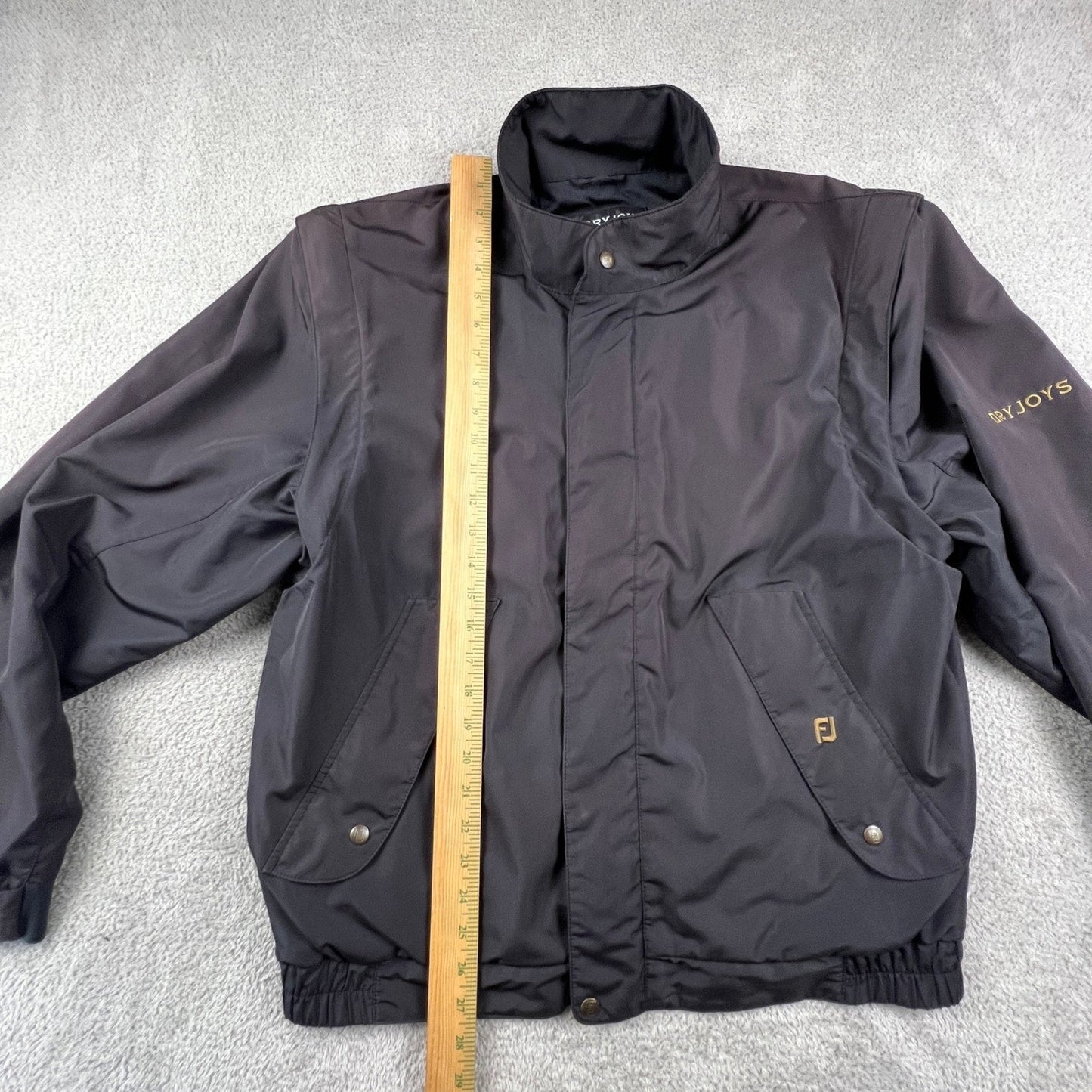 FootJoy DryJoys Mens Medium Black Convertible Golf Jacket Zip Off Sleeves Vest