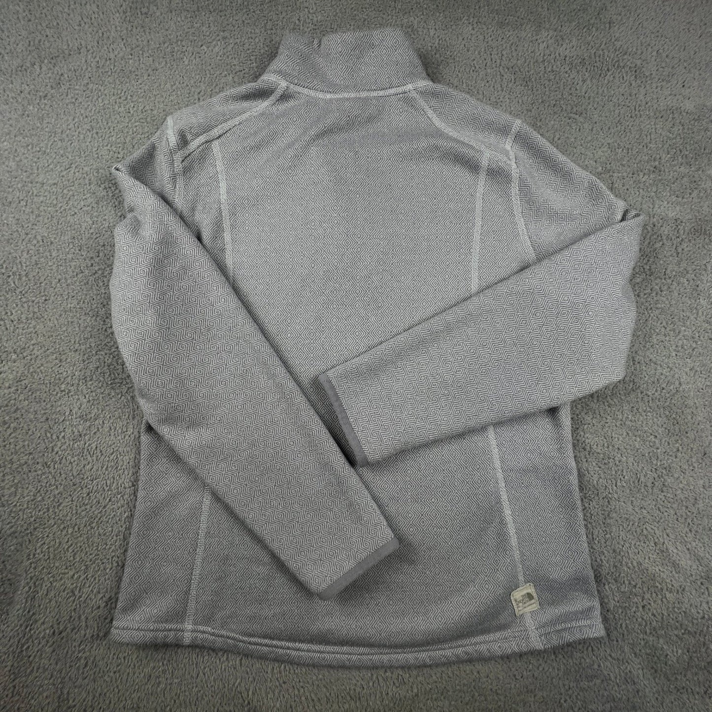 The North Face Pullover Sweater Women's Large Grey Fleece Button