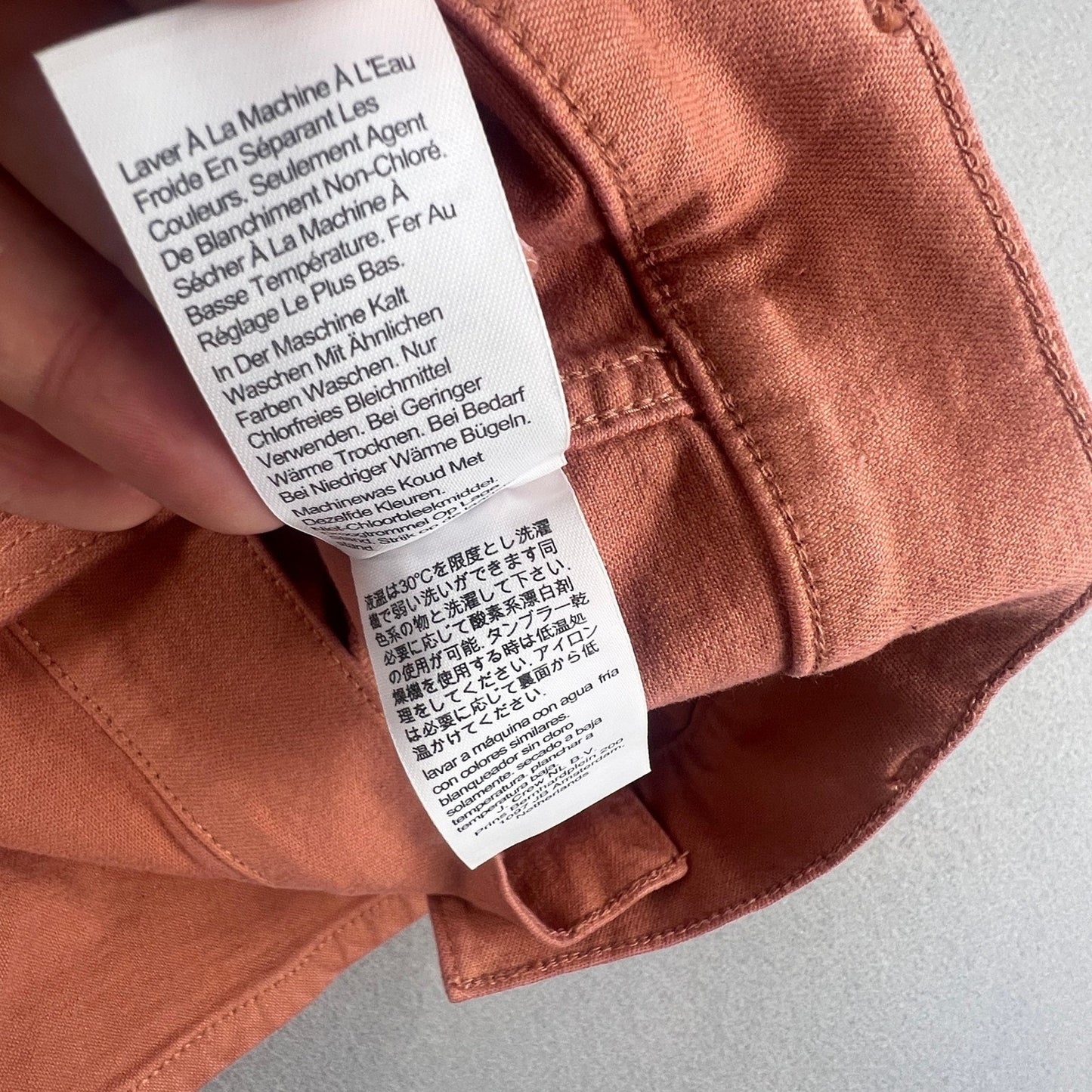 Madewell Patch Pocket Shorts Womens 30 Orange High Rise Utility Summer Casual