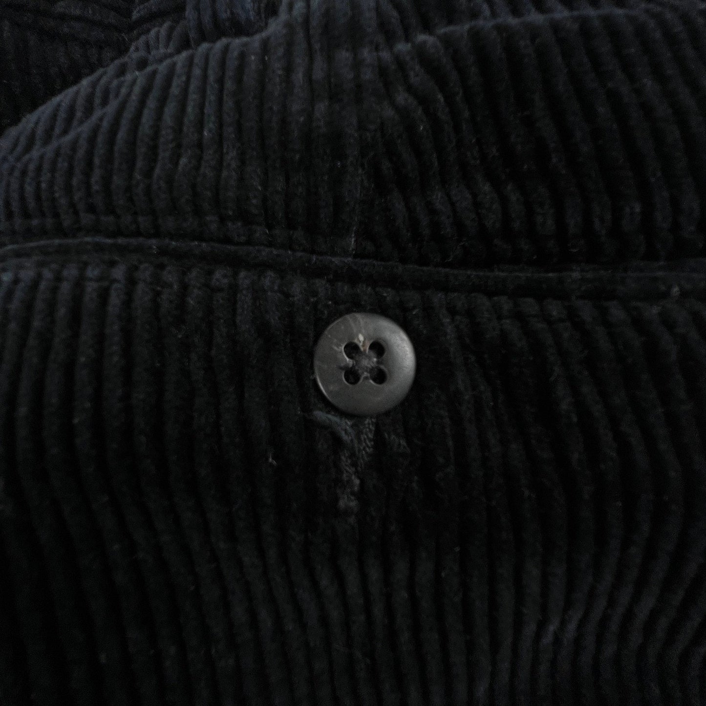 VTG Polo Ralph Lauren Ethan Pant Mens 36/32 Black Corduroy Pleated Trousers
