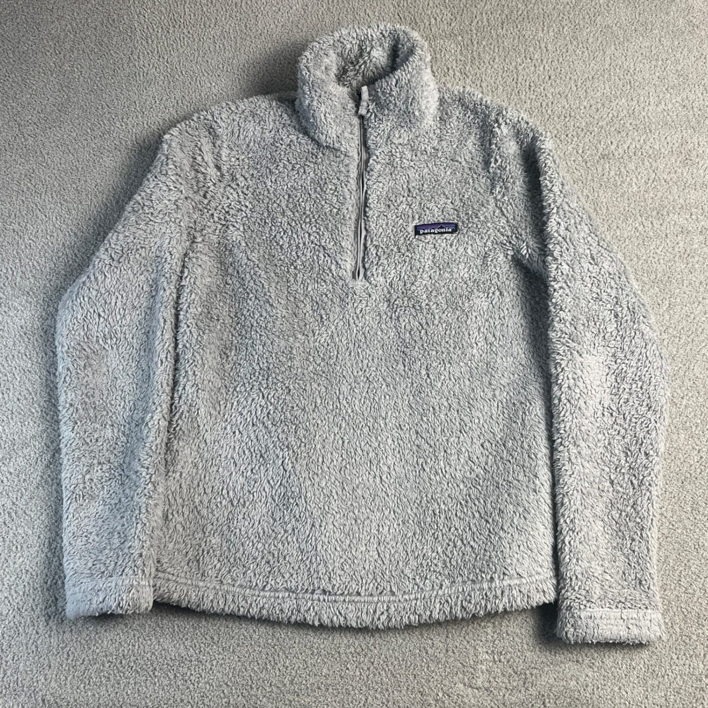Patagonia Fleece Pullover Women's Small Gray Quarter Zip Sweater Furry Chillax