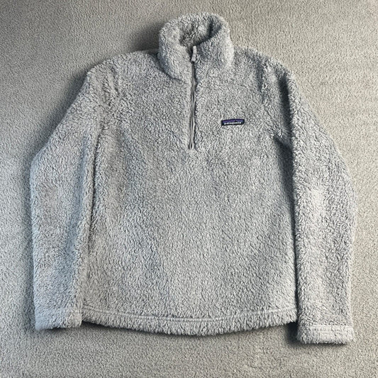 Patagonia Fleece Pullover Women's Small Gray Quarter Zip Sweater Furry Chillax