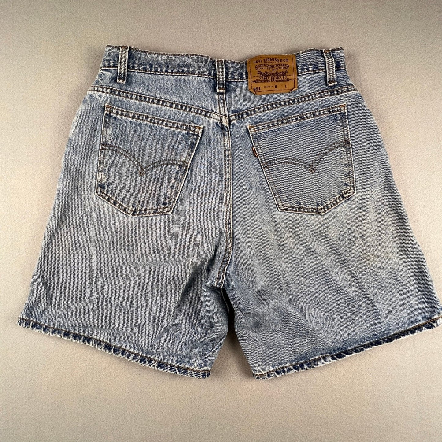 Levi's 951 Denim Shorts Womens 14 Relaxed Orange Tab Vintage 90s Mom Streetwear
