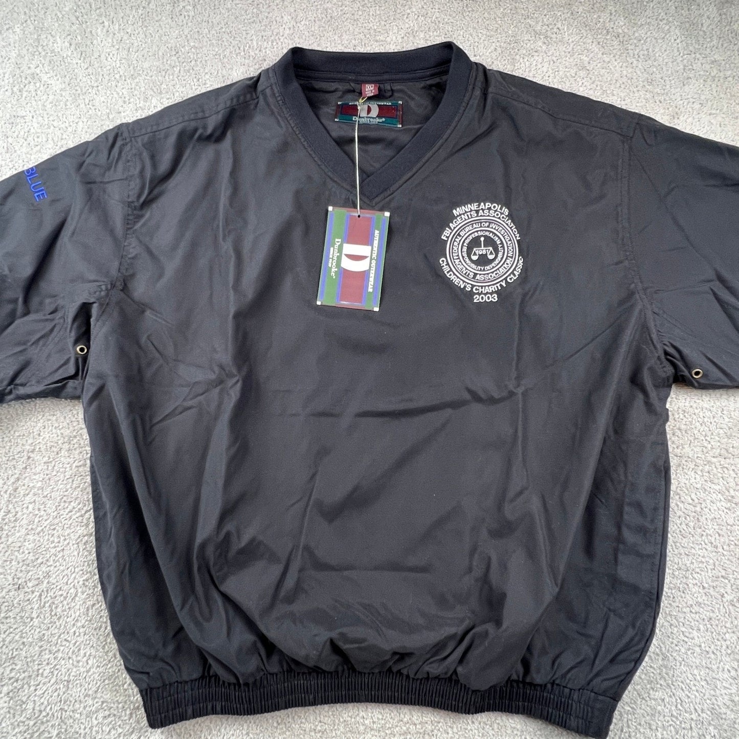 Dunbrooke Windbreaker Pullover Mens XL Black New FBI Charity Classic 2003 Target