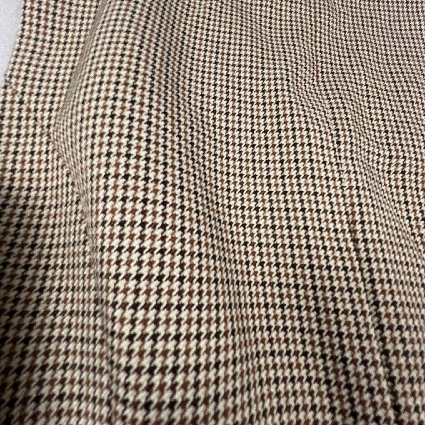 Houndstooth Vest Mini Dress XS Brown Button Front Dark Academia THELIFESTYLEDCO