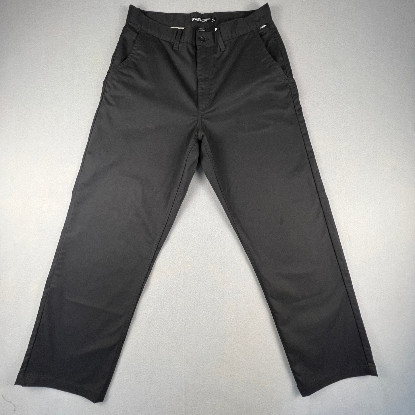 Vans Authentic Chino Pants Mens 32x32 Black Loose Fit Skate Workwear VN000HZCBLK