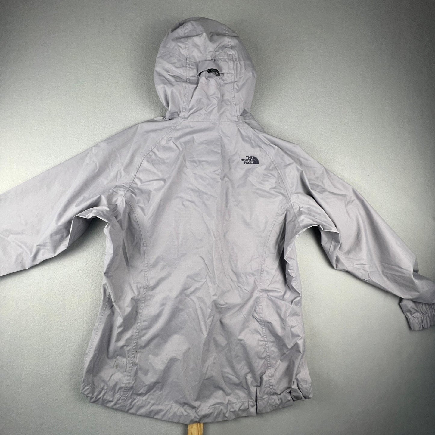 The North Face HyVent Rain Jacket Womens L Hooded Ripstop Windbreaker Hike