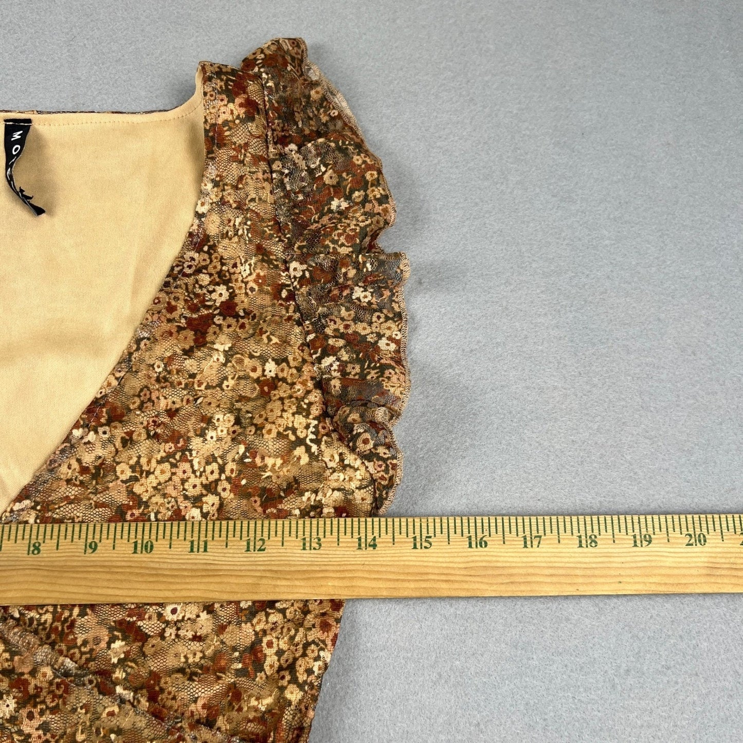 Y2K Floral Lace Mini Dress Baby doll Tiered Boho Mesh Wrap Lace Vintage style