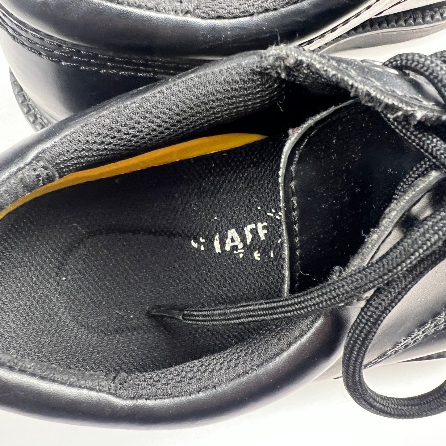 SafeTStep Slip Resistant Work Shoes Mens 7 Black Lace Up Oxford Dark Academia