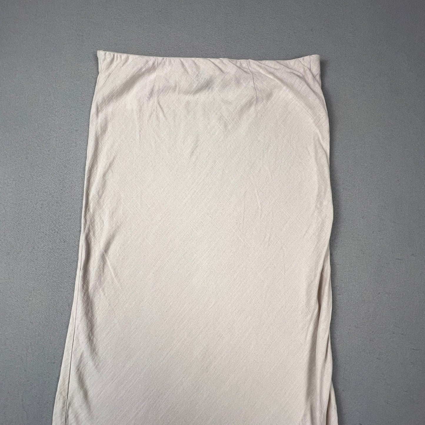 Linen Blend Maxi Skirt Small Beige Boho Minimalist Summer Beach H&M Divided