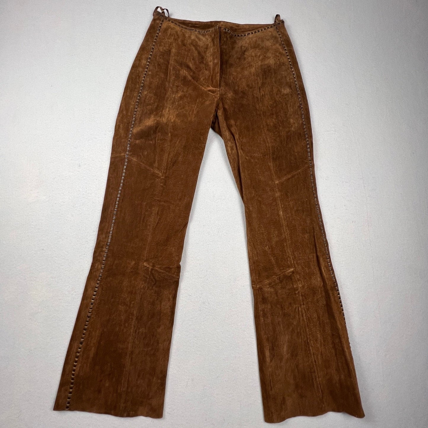 VTG Venus Williams Wilsons Leather Suit Set Womens M Brown Suede 3pc Western Y2K