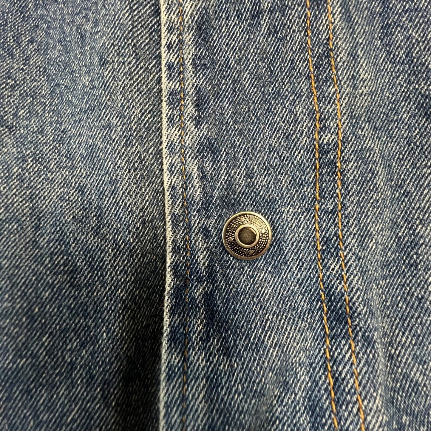 Veintage Dunbrooke Denim Jacket Mens XL Varsity Blue Tan Porta Dock Bomber