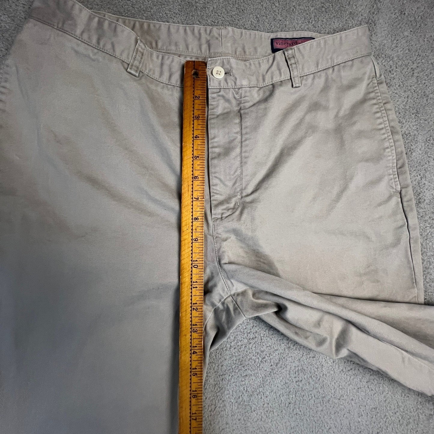 Vineyard Vines Mens Khaki Pants 36x34 100% Cotton Chino Straight Leg Tan