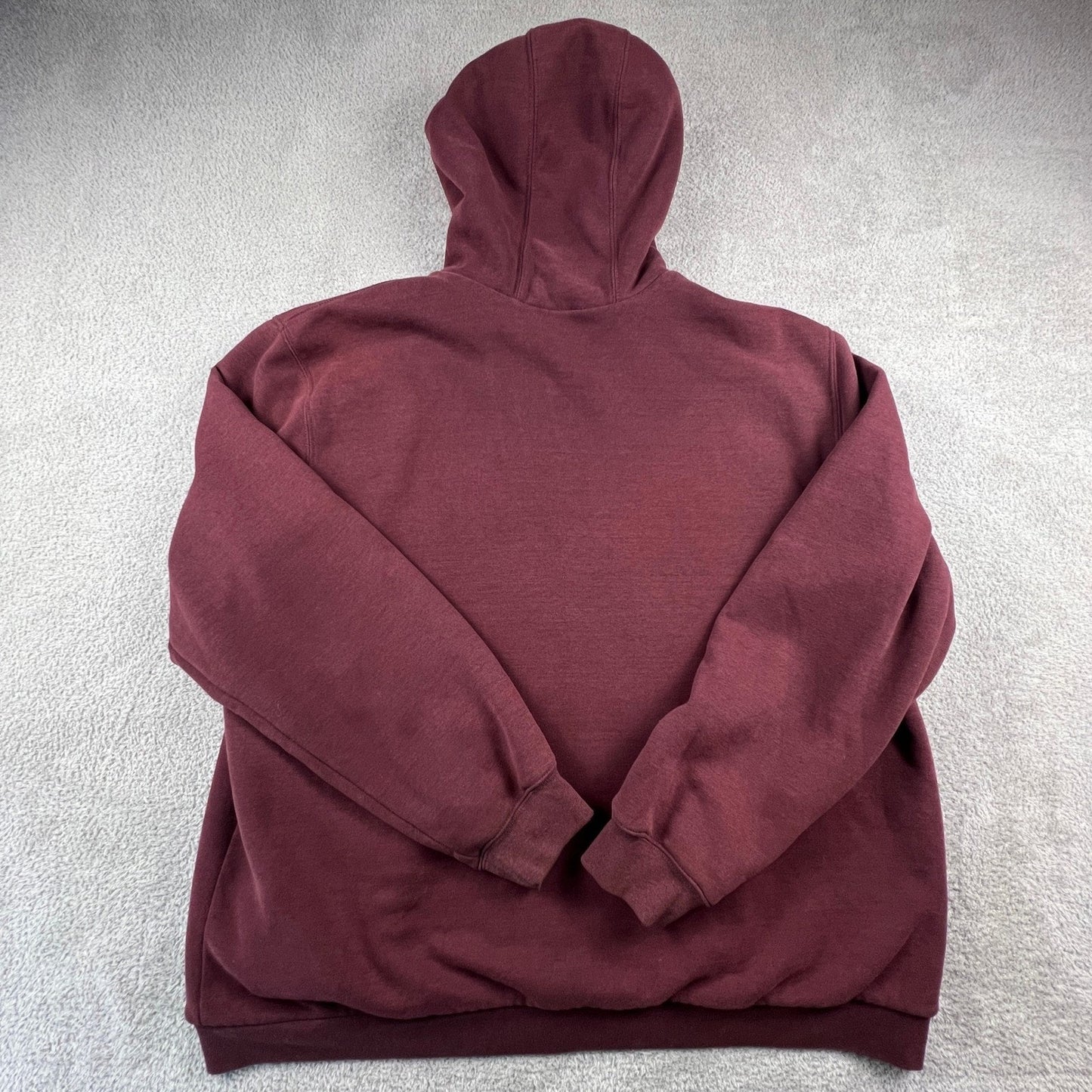 Carhartt Sherpa Lined Hoodie Mens 2XL Tall Burgundy Full Zip Workwear Sweatshirt