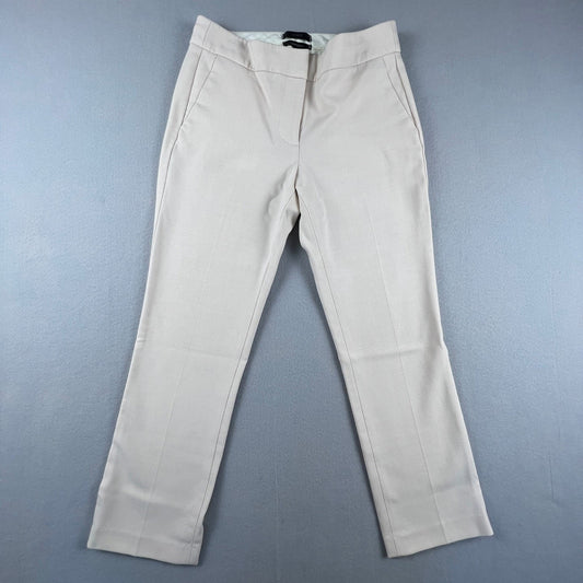 J.Crew Campbell Dress Pants Womens 2 Beige Wool Blend Tailored Career Trousers