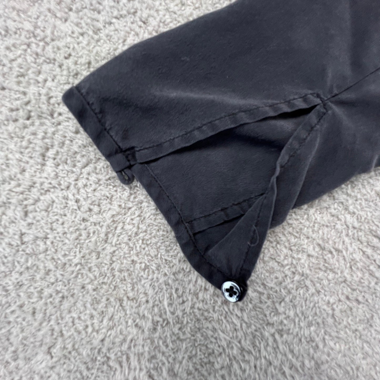 Everlane 100% Silk Dress Womens XS Black Sandwashed Keyhole Back Minimalist