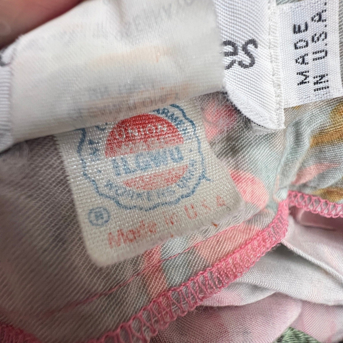 JH Collectibles Floral Midi Skirt Womens 6 Pink Rose Pleated Vintage ILGWU USA