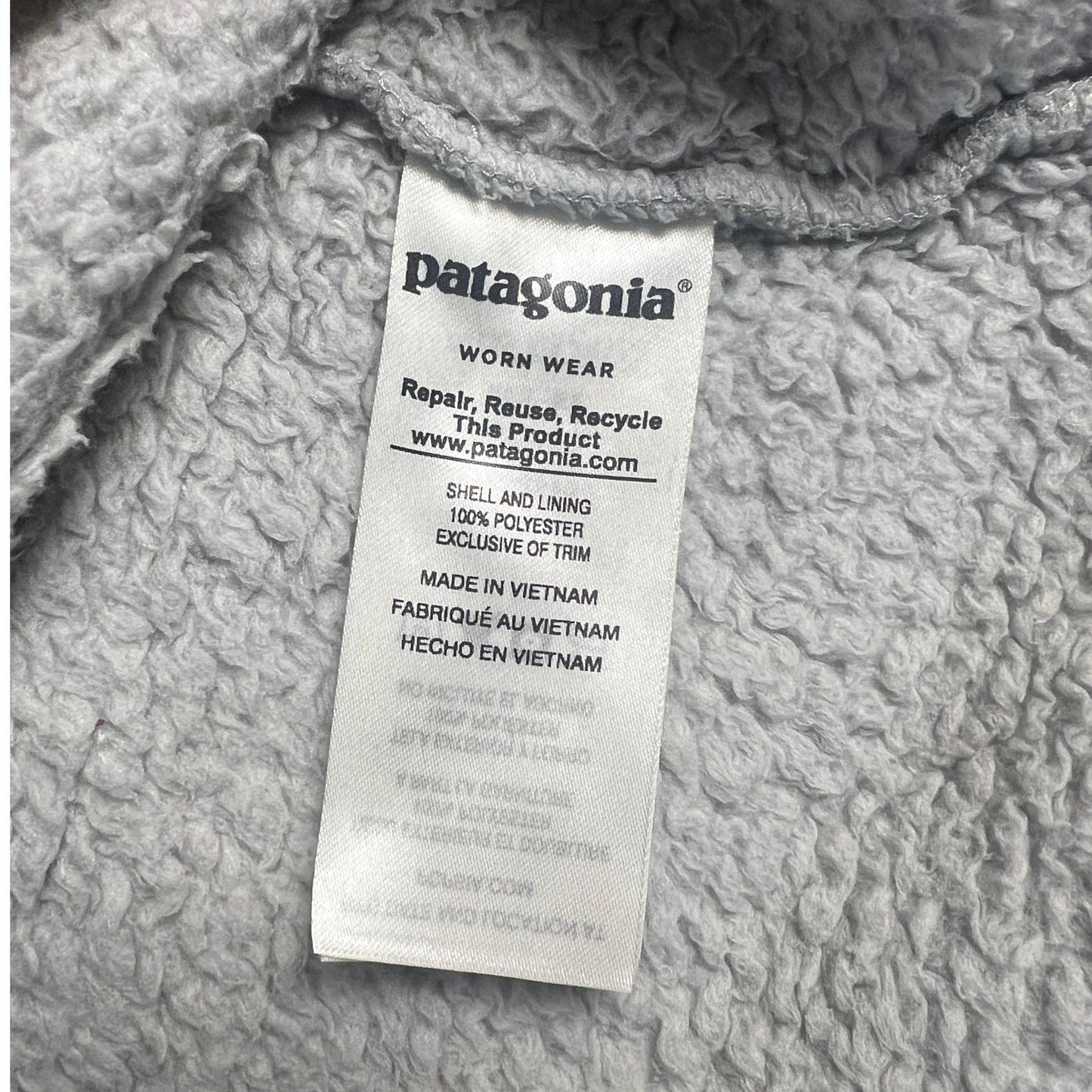 Patagonia Fleece Pullover Women's Small Gray Quarter Zip Sweater Furry Chillax