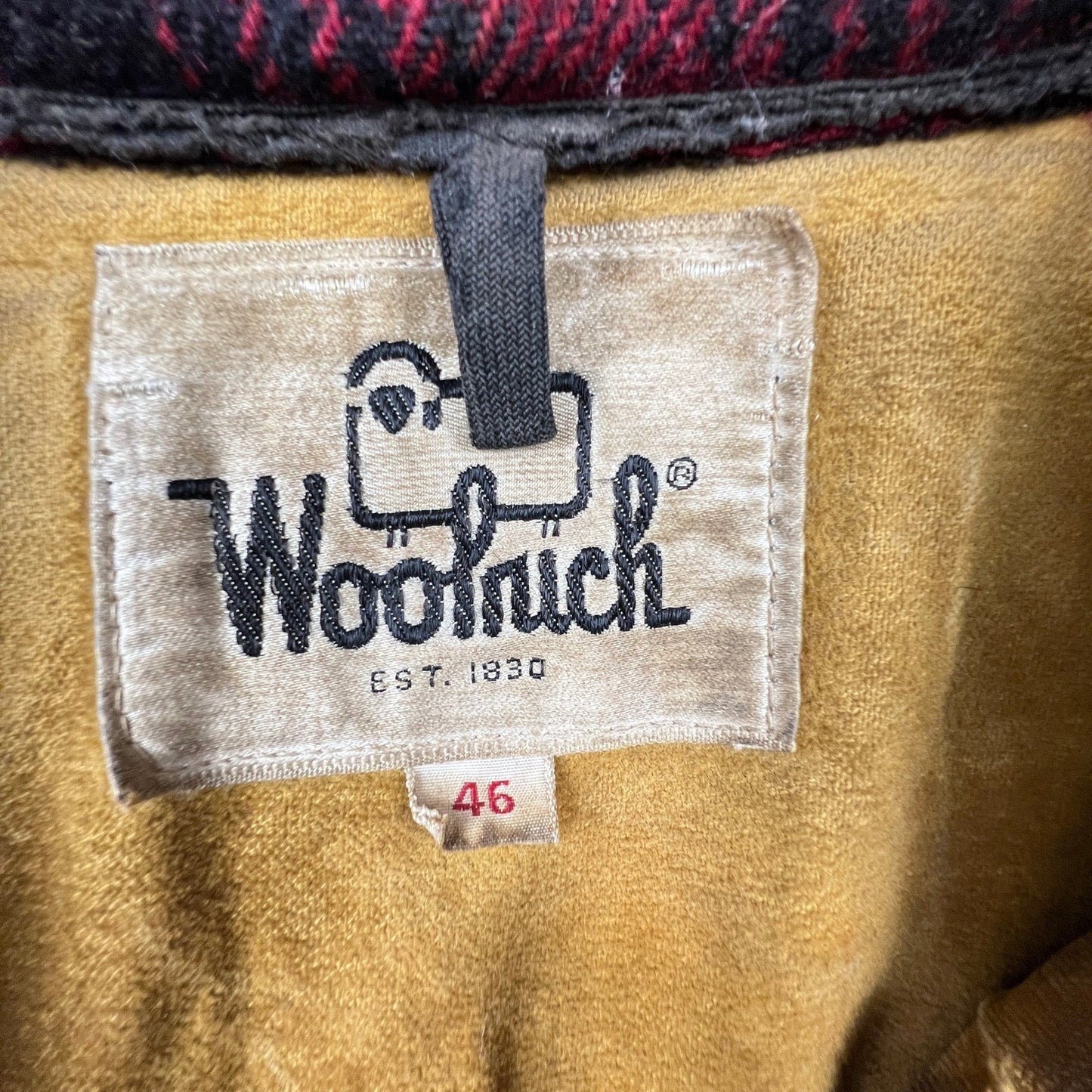 Vintage Woolrich Wool Plaid Hunting Jacket Mens 46 Red Mackinaw Coat Outdoor