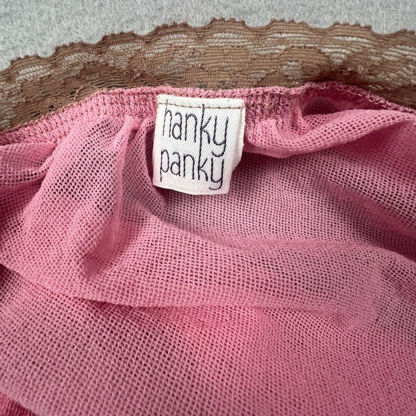 VTG Y2K Babydoll Camisole Women S Pink Brown Lace Mesh Chemise Nightgown
