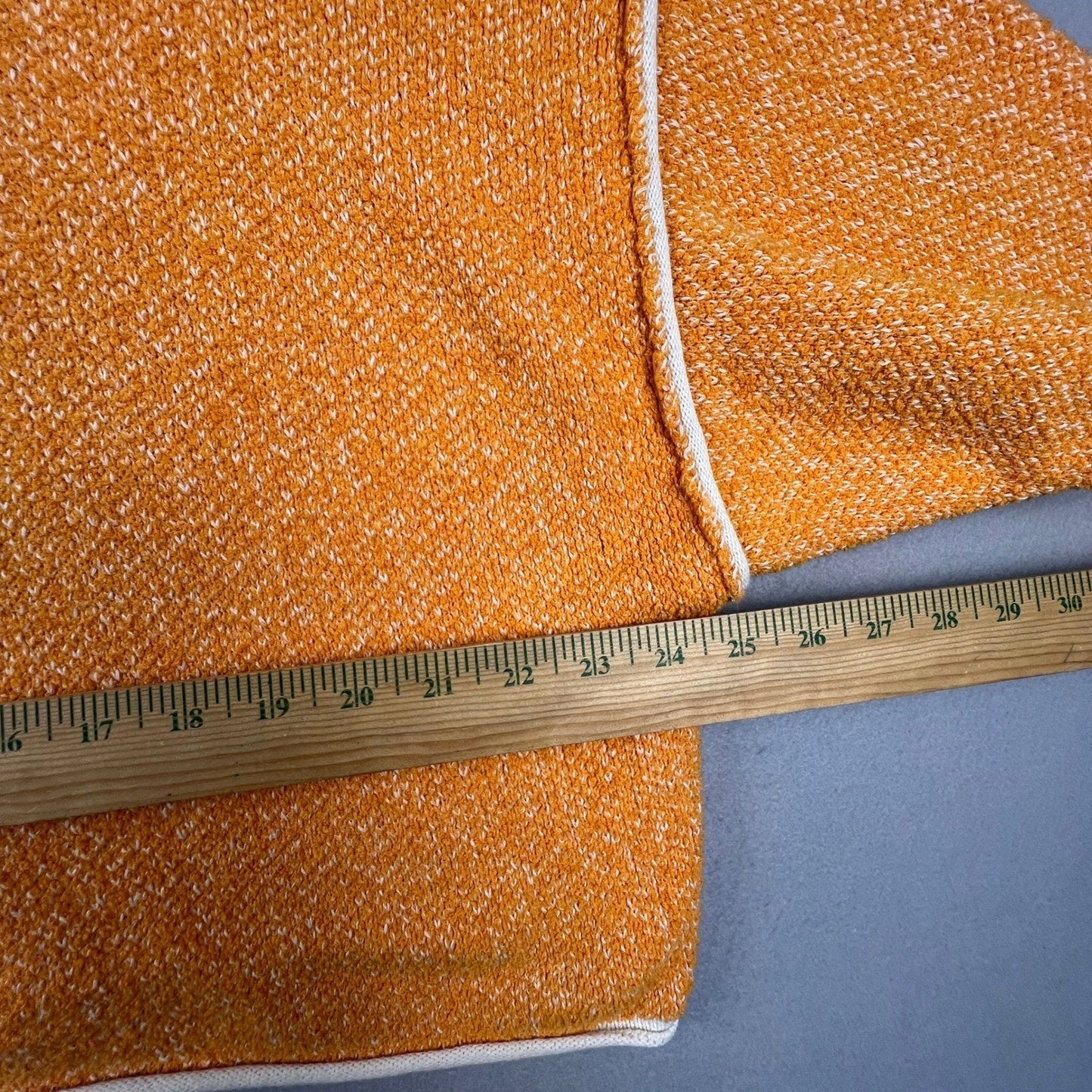 Free People Sweater Womens Medium Orange Bardot Boxy Wide Sleeve Boho Knit Top