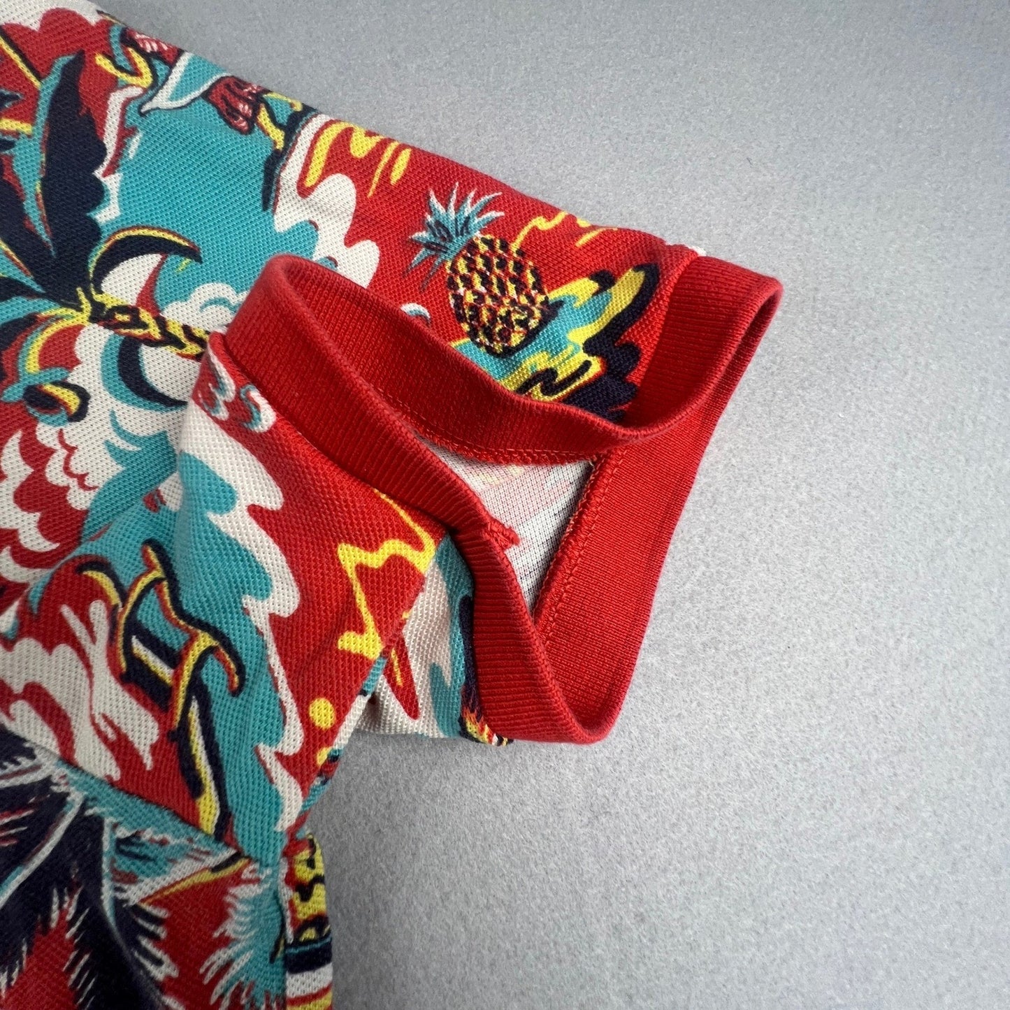 Polo Ralph Lauren Polo Shirt Mens XXL Red Aloha Tropical Hawaiian Classic Fit