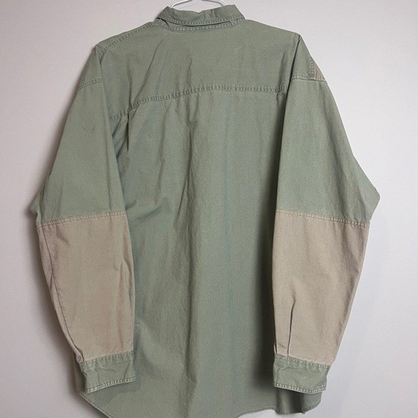Columbia Hunting Shirt Mens XXL Olive Quilted Shoulder Outdoor Workwear Utility